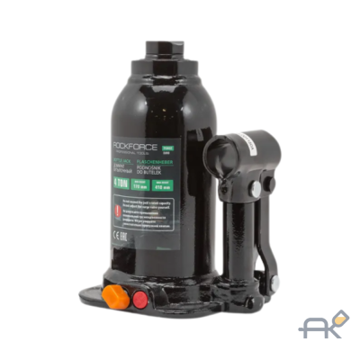 Домкрат бутылочный двухштоковый 4т с клапаном (высота подхвата - 170мм. высота подъема - 410мм. ход штока - 170мм) RF-TF0402(BR)(Euro) (15131)